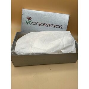 Vintage 90s Y2K Coloriffics Vibrant White Satin Pumps Bridal Wedding Size 9 N